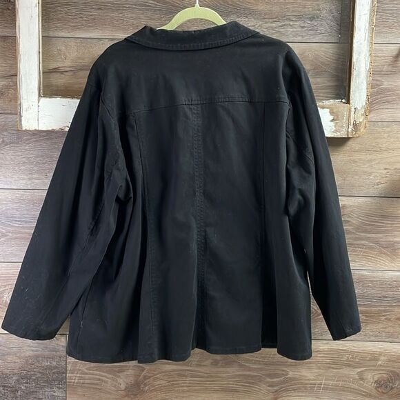 D & Co. Women’s Plus Size 3X Blazer Jacket, Black - Picture 4 of 6